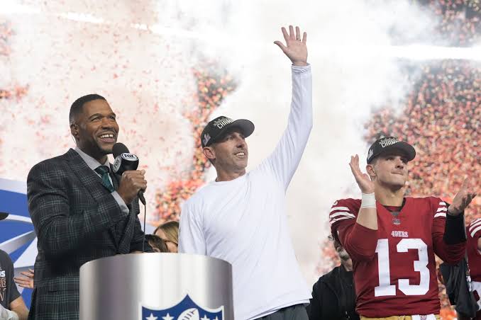 Congratulations Kyle Shanahan celebrating his 8years of couching on……..