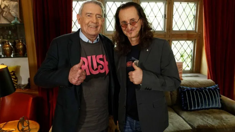 LATEST NEWS: Geddy Lee shows Dan Rather his impressive