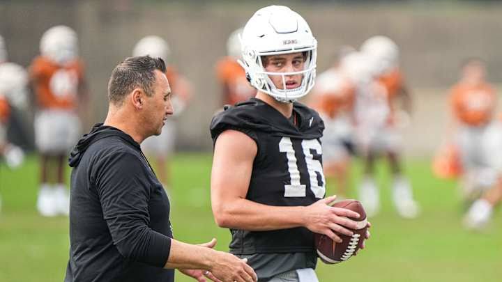Good News: Arch Manning Have Really Appreciate  Texas Longhorn couch Steve Sarkisian  A Day i we Never Forget……….