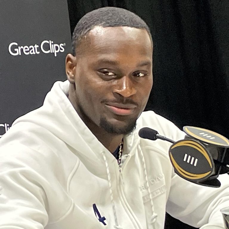 Jeremiyah Love is expected to be ready for 7th-seeded Notre Dame….