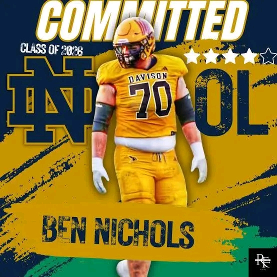 Notre Dame Football Land Top-Ranked Four-Star Elite OL 2026 Ben Nichols Commit Chooses Irrish Fighting Over SEC Competitors….