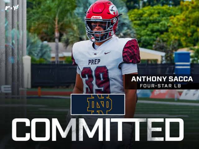 News flashed: 2025 Rivals100 LB Anthony Sacca commits to Notre Dame’s top-ranked…