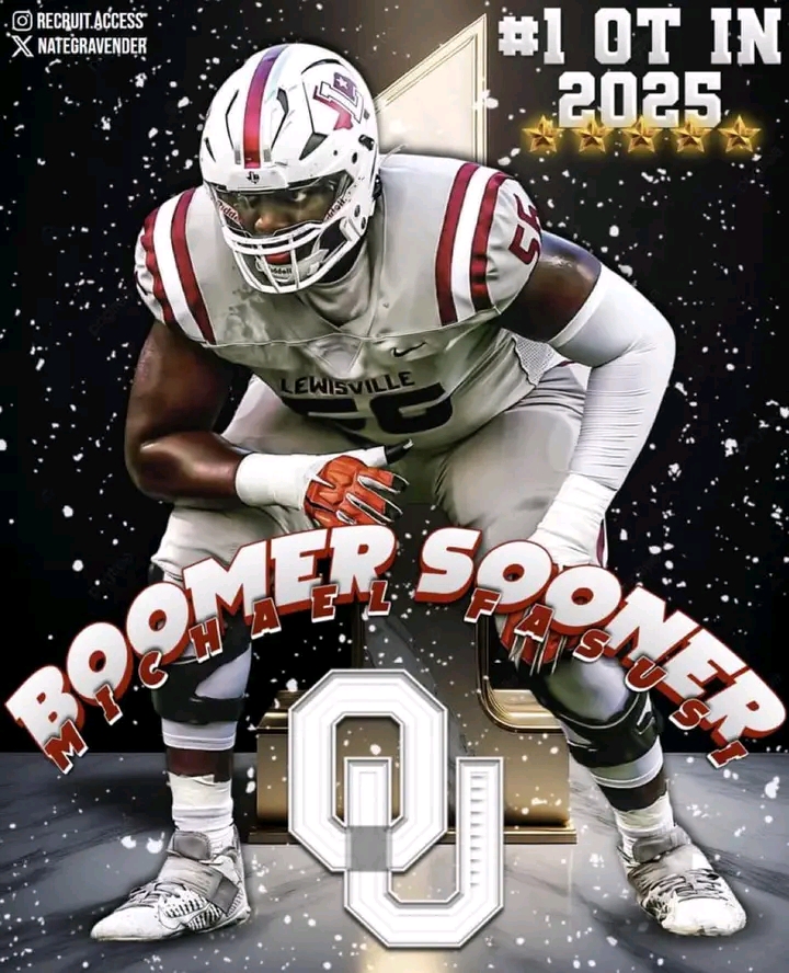 Oklahoma lands another elite player who is 6,7 foot tall and 356 pounds,stuns football world with shocking flip rejecting Alabama,Tennessee and Ohio…