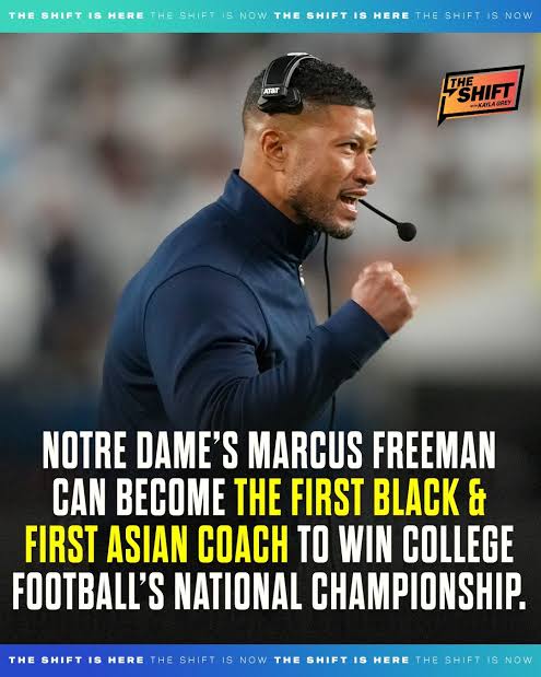 Notre Dame’s Marcus Freeman, who is of African American and South…