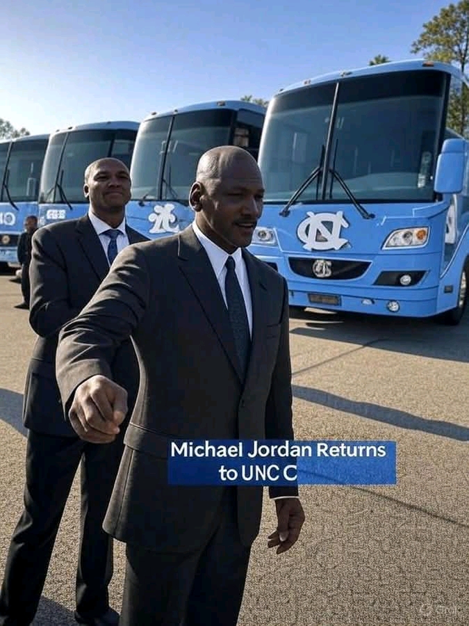 Breaking News: Michael Jordan Shocks UNC Basketball with a Fleet of Brand-New Buses – Here’s the Heartwarming Reason Behind His Gift… Here is the full details…..