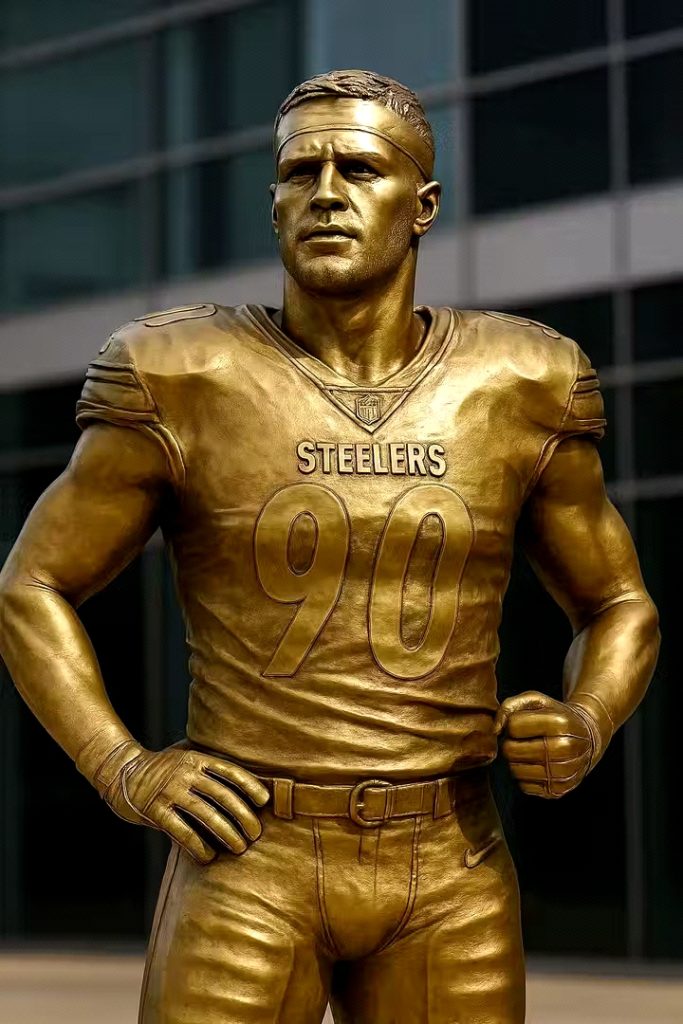 INCREDIBLE: STEELERS UNVEIL WORLD RECORD-BREAKING STATUE OF T.J. WATT TO HONOR HIS REMARKABLE ACHIEVEMENT…………..
