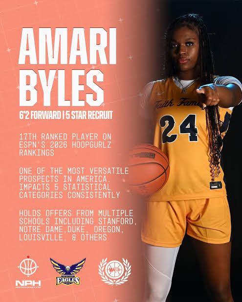 Breaking News: Top 20 Class of 2026 Prospect Amari Byles Schedules Official Visit to Tennessee Vols Basketball………….