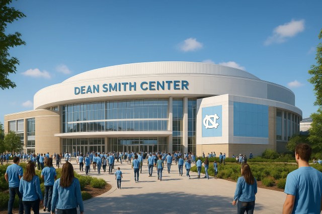 UNC is currently evaluating options for its basketball program, which include renovating the current Dean Smith Center or building a new 16,000-seat arena at either an on-campus or off-campus location, like the Carolina North site…