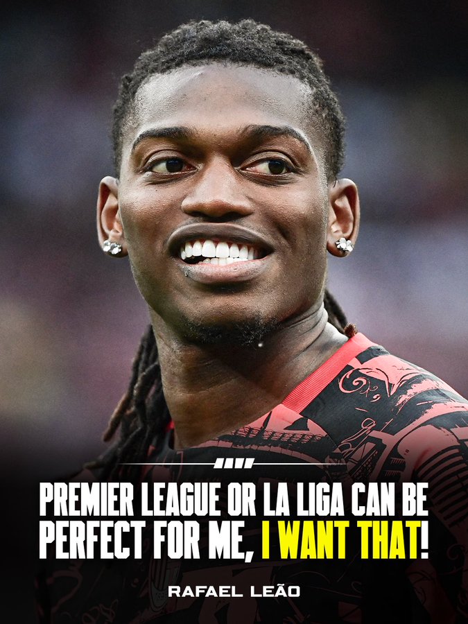 ‘I WANT THE PREMIER LEAGUE!’ Rafael Leão Drops Massive Transfer Hint as Crystal Palace Fans Dream of the Ultimate Summer Statement Signing
